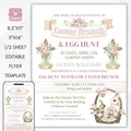 Vintage Easter brunch invitation flyer